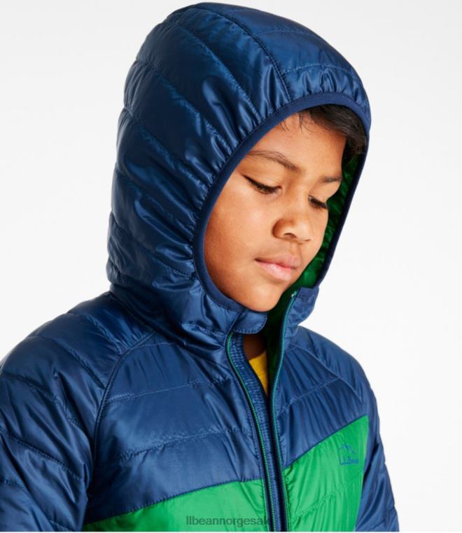 barn primaloft packaway hettejakke 24VDH6058 L.L.Bean yttertøy mørk rød/fjellrød