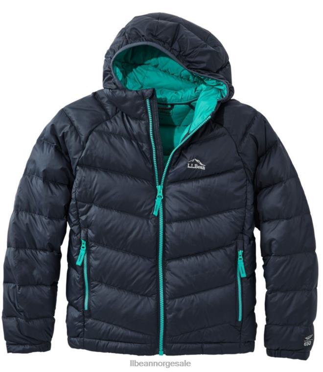 barn ultralett 650 dunjakke 24VDH3699 L.L.Bean yttertøy karbon marine