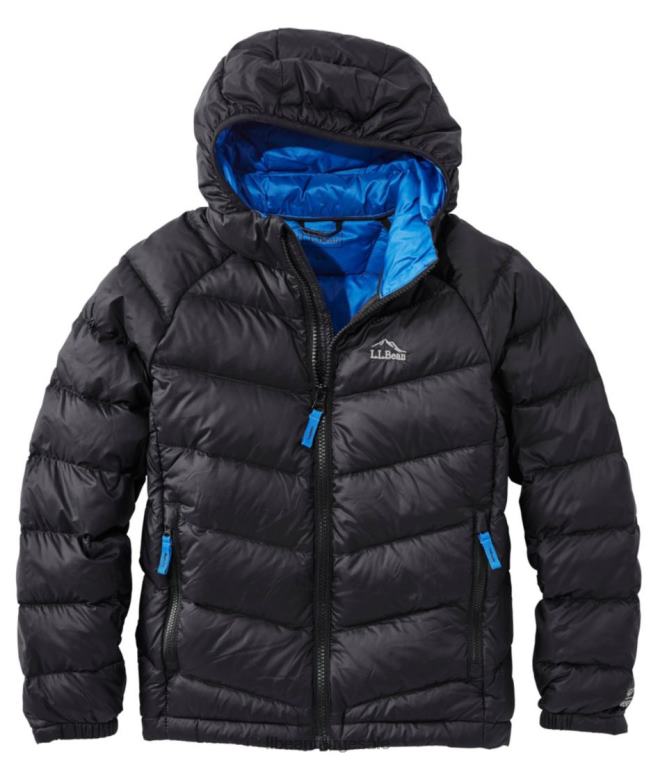 barn ultralett 650 dunjakke 24VDH6689 L.L.Bean yttertøy svart