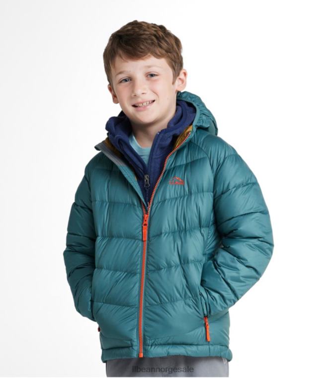 barn ultralett 650 dunjakke 24VDH7060 L.L.Bean yttertøy livlig rødt