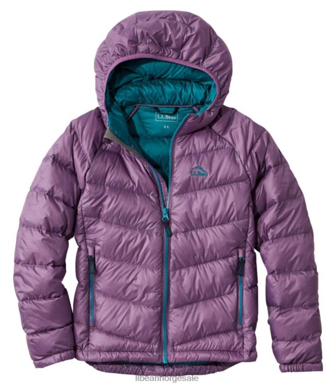 barn ultralett 650 dunjakke 24VDH7224 L.L.Bean yttertøy fiolett kritt