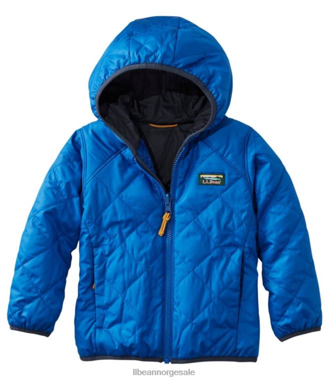 barn fjellbundet vendbar hettejakke 24VDH3681 L.L.Bean yttertøy dyp safir/karbon marine