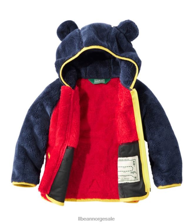 barn fleecejakke med høy fleece 24VDH3672 L.L.Bean yttertøy lys marine/myk blå
