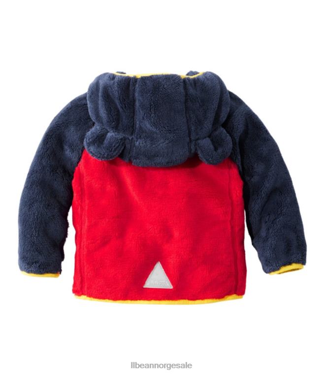 barn fleecejakke med høy fleece 24VDH3672 L.L.Bean yttertøy lys marine/myk blå