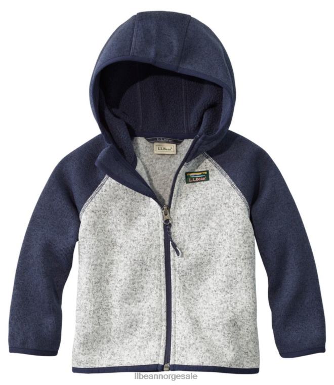 barn spedbarns- og genserfleece 24VDH572 L.L.Bean yttertøy lys marine/tinn
