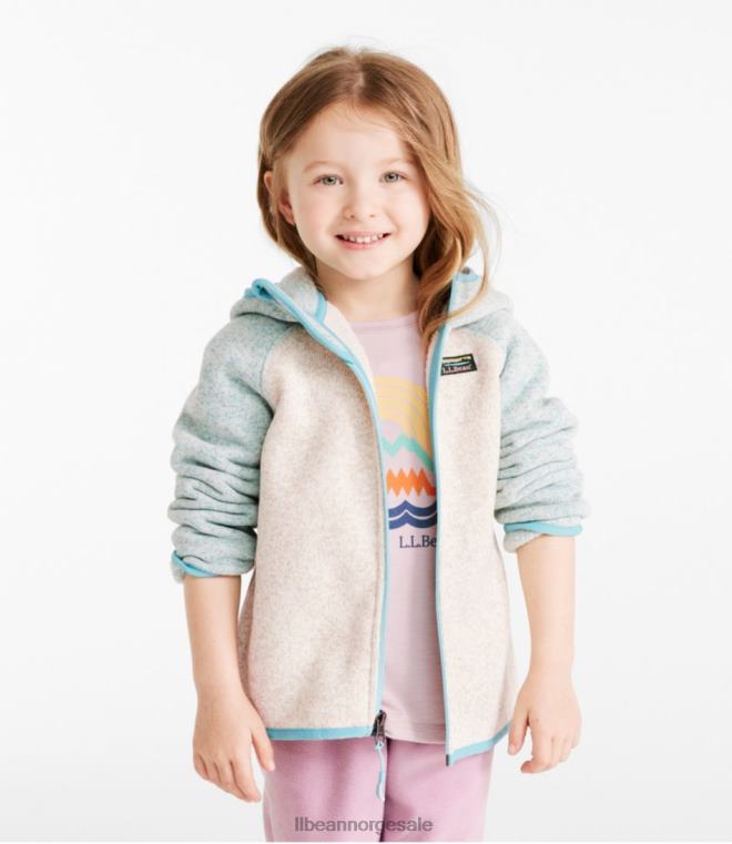 barn spedbarns- og genserfleece 24VDH572 L.L.Bean yttertøy lys marine/tinn
