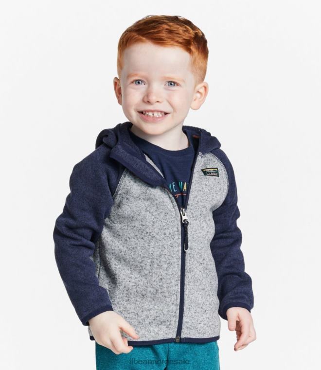 barn spedbarns- og genserfleece 24VDH572 L.L.Bean yttertøy lys marine/tinn