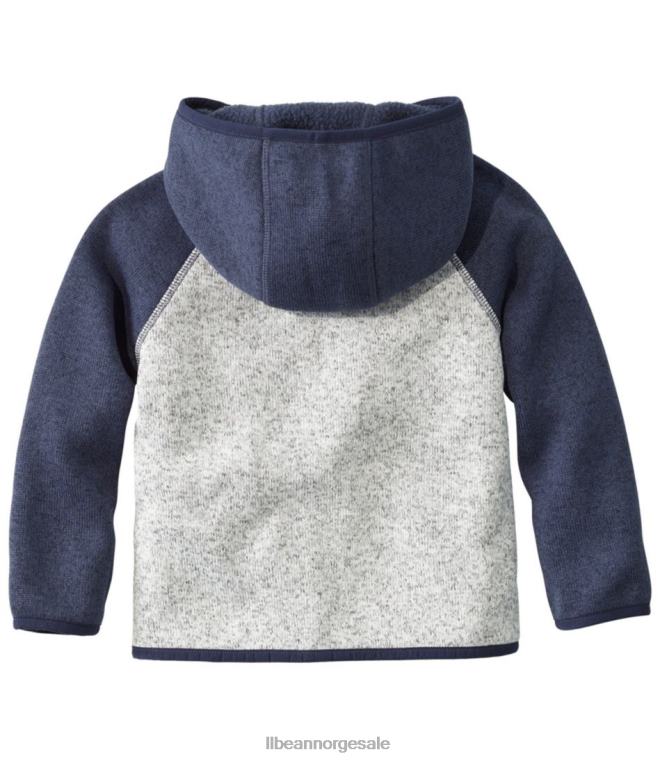 barn spedbarns- og genserfleece 24VDH572 L.L.Bean yttertøy lys marine/tinn
