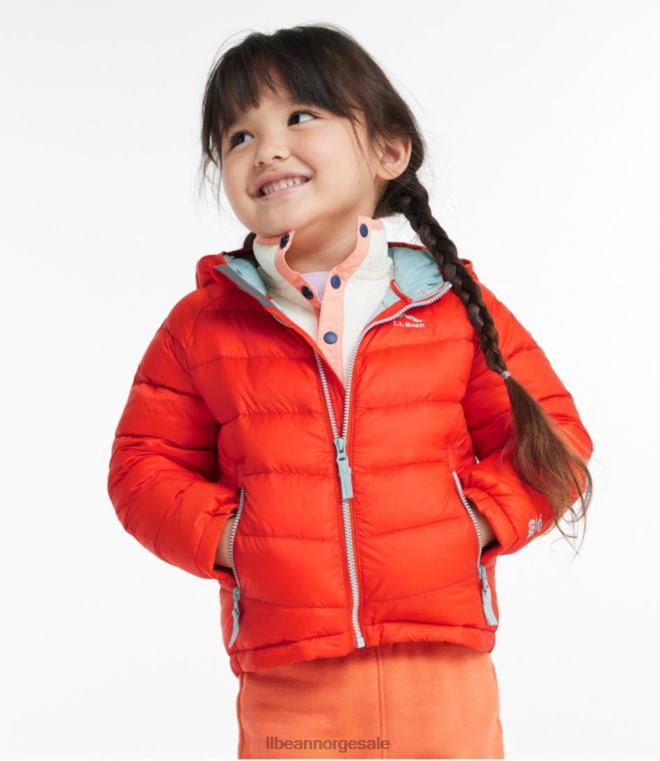 barn ultralett 650 dunjakke for spedbarn og småbarn 24VDH876 L.L.Bean yttertøy Cherry tomat