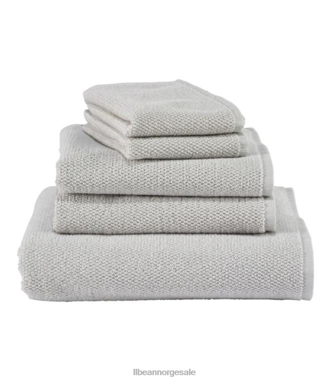 unisex organisk teksturert bomullshåndkle 24VDH7115 L.L.Bean bad dampgrå