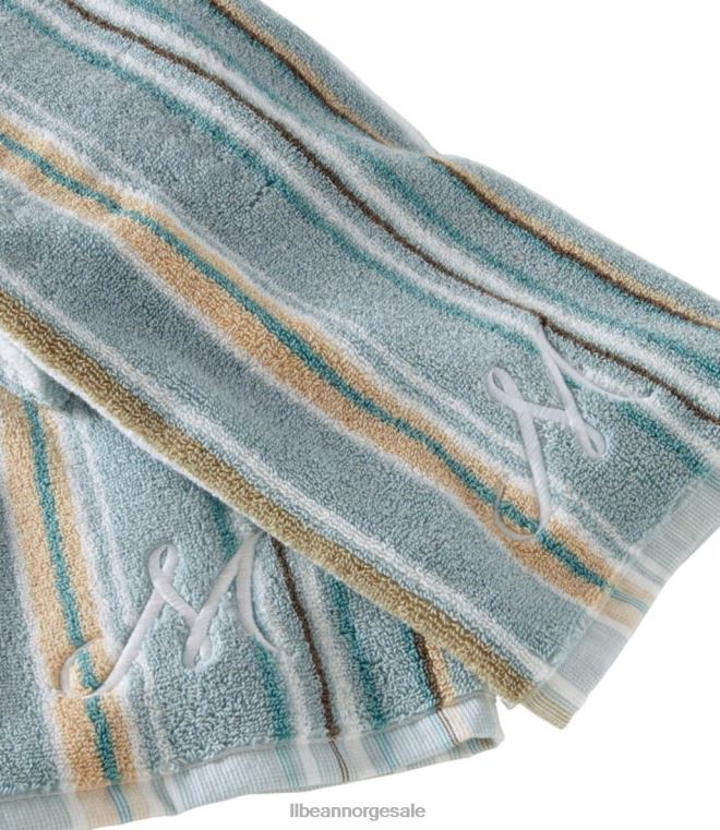 unisex premium bomullshåndklær stripe 24VDH2518 L.L.Bean bad skiferblå