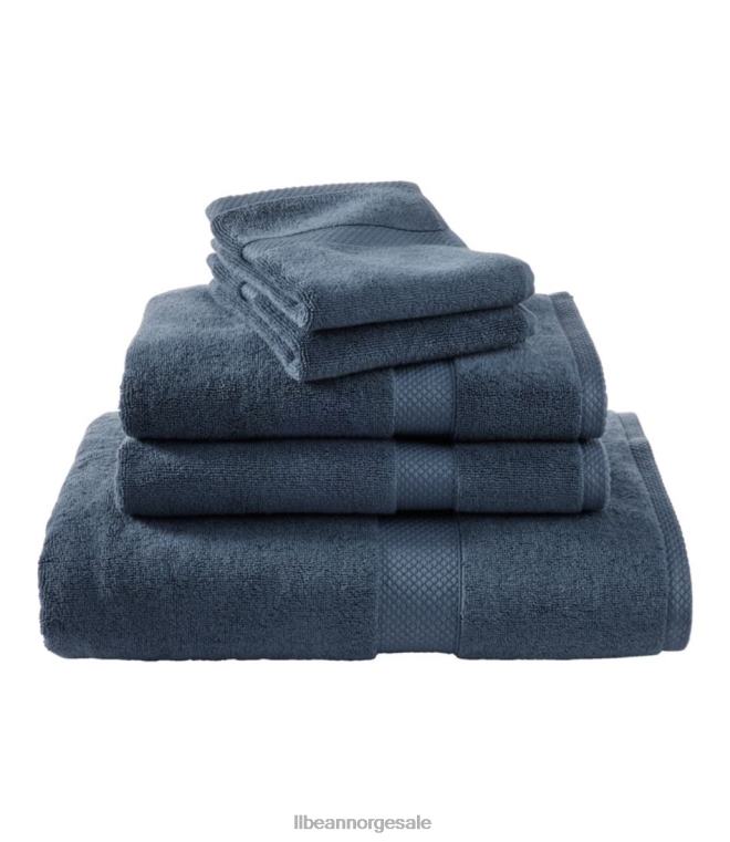 unisex premium bomullshåndklesett 24VDH2600 L.L.Bean bad skiferblå