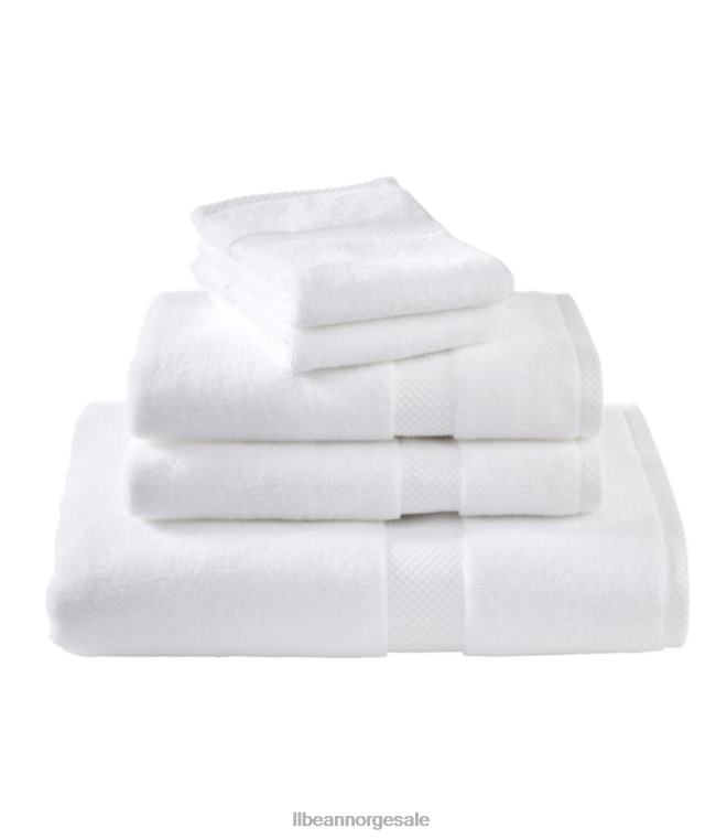 unisex premium bomullshåndklesett 24VDH6327 L.L.Bean bad hvit