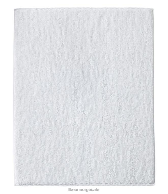 unisex badematte i økologisk teksturert bomull 24VDH5577 L.L.Bean bad hvit