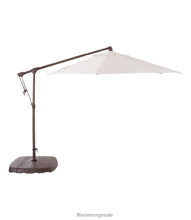 unisex sunbrella market cantilever 10' oktogon paraply med stativ sett 24VDH2785 L.L.Bean bakgård og uteplass sjøsalt