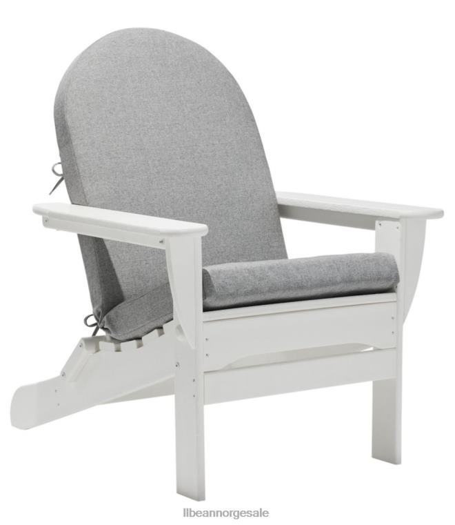 unisex adirondack stol sete og rygg teksturert pute 24VDH4450 L.L.Bean bakgård og uteplass grå