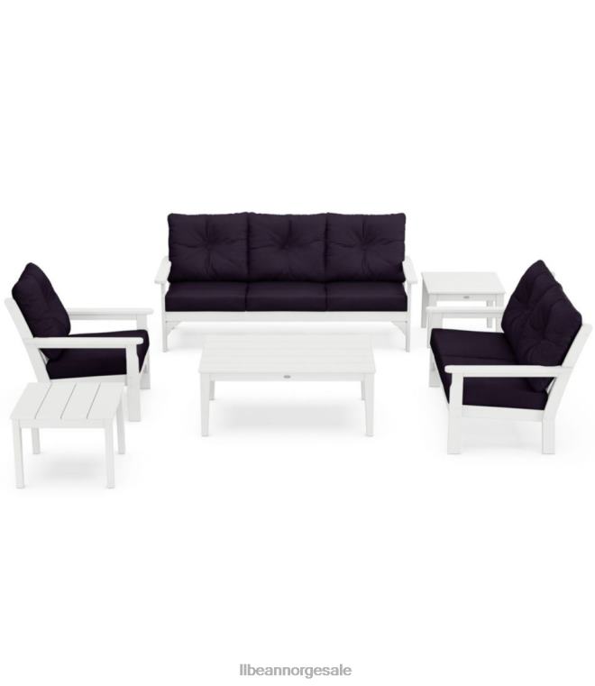 unisex allværs 6-delt terrassesett med teksturerte puter 24VDH2831 L.L.Bean hjem varer marinen