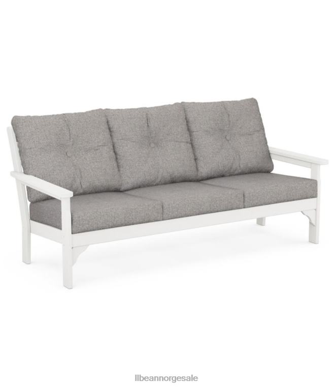 unisex allværs terrassesofa med teksturerte puter 24VDH4542 L.L.Bean hjem varer grå