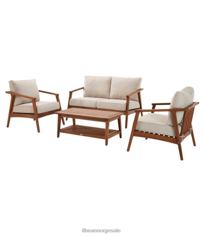 unisex eukalyptus 4-delt terrassesett 24VDH2857 L.L.Bean hjem varer naturlig