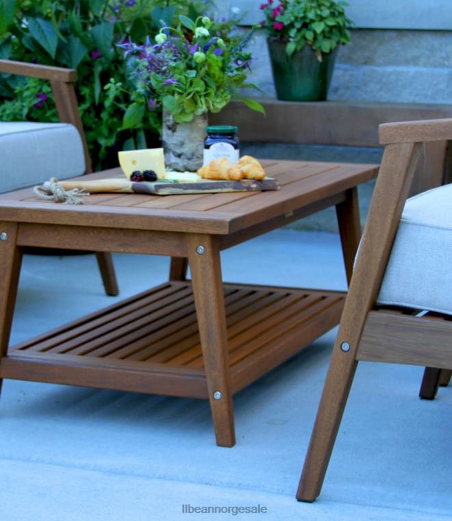 unisex eukalyptus 4-delt terrassesett 24VDH2857 L.L.Bean hjem varer naturlig