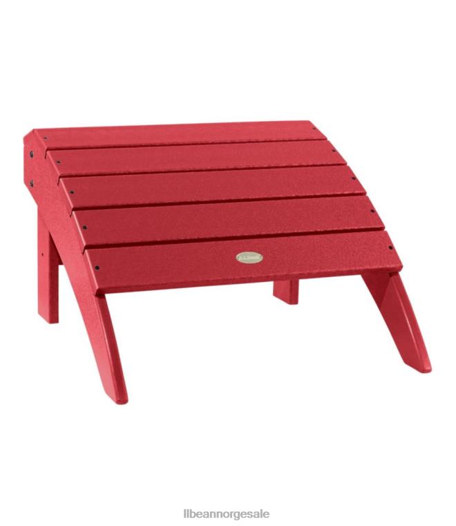 unisex allværs adirondack fotskammel 24VDH5559 L.L.Bean bakgård og uteplass klassisk rød