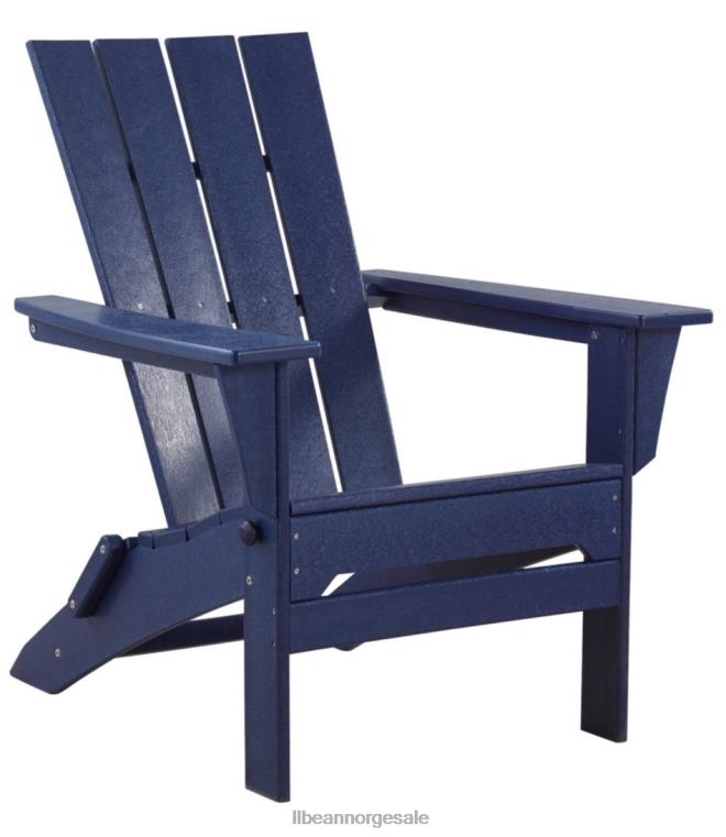 unisex allværs adirondack-stol med firkantet rygg 24VDH2648 L.L.Bean bakgård og uteplass klassisk marine