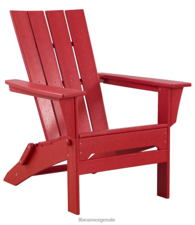unisex allværs adirondack-stol med firkantet rygg 24VDH4447 L.L.Bean bakgård og uteplass klassisk rød