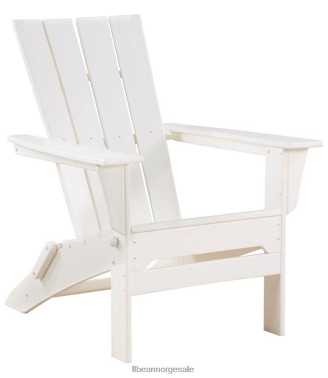 unisex allværs adirondack-stol med firkantet rygg 24VDH7160 L.L.Bean bakgård og uteplass hvit
