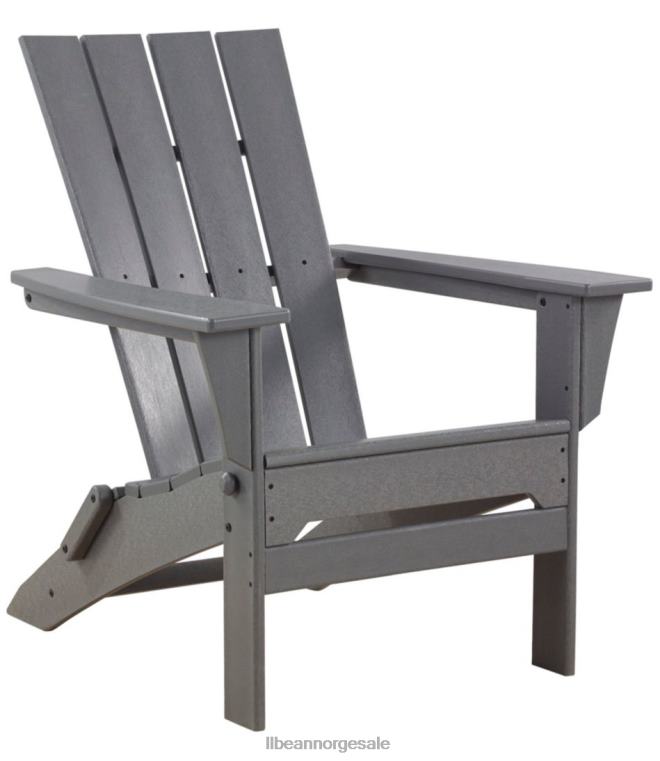 unisex allværs adirondack-stol med firkantet rygg 24VDH7277 L.L.Bean bakgård og uteplass skifergrå