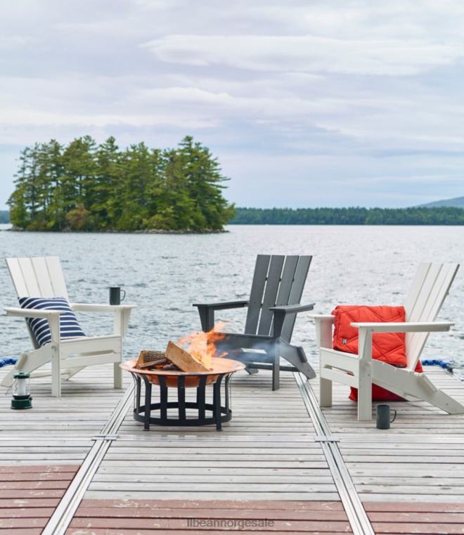 unisex allværs adirondack-stol med firkantet rygg 24VDH7277 L.L.Bean bakgård og uteplass skifergrå
