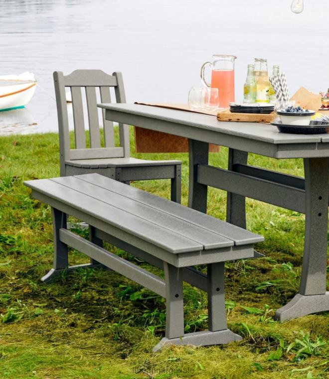 unisex allværs gårdsbenk 24VDH2650 L.L.Bean bakgård og uteplass grønn