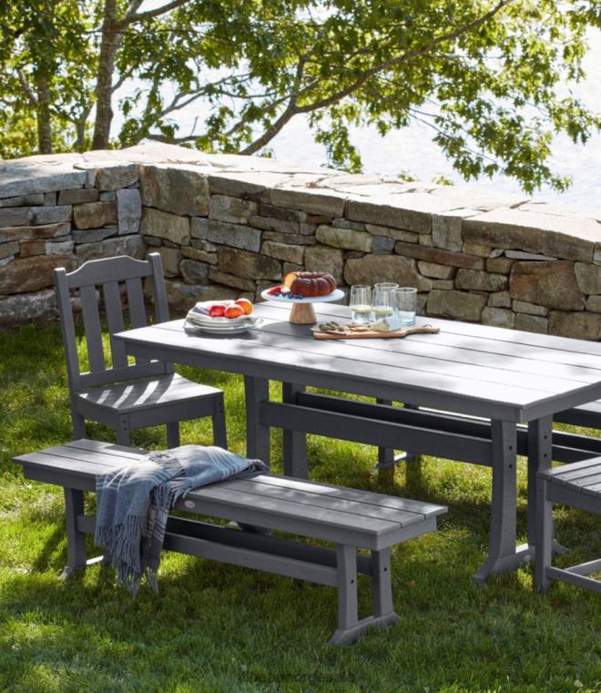 unisex allværs gårdsbenk 24VDH5600 L.L.Bean bakgård og uteplass mahogni