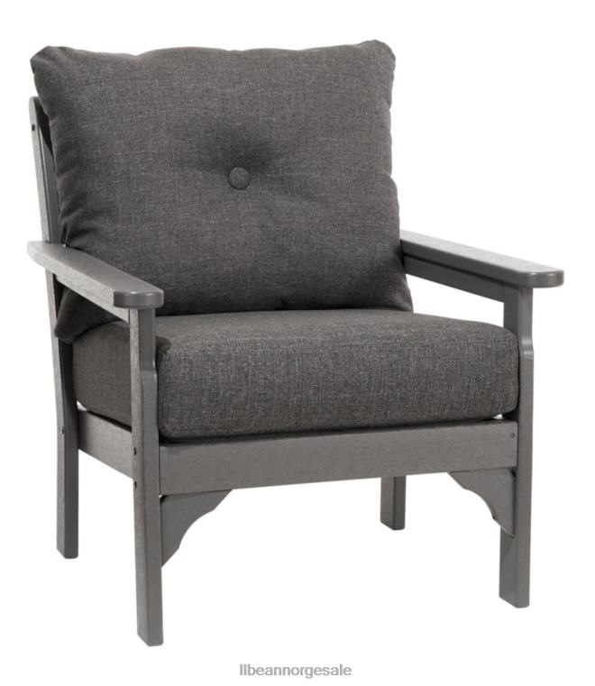unisex allværs terrassestol med teksturert pute 24VDH2823 L.L.Bean hjem varer lyngkull