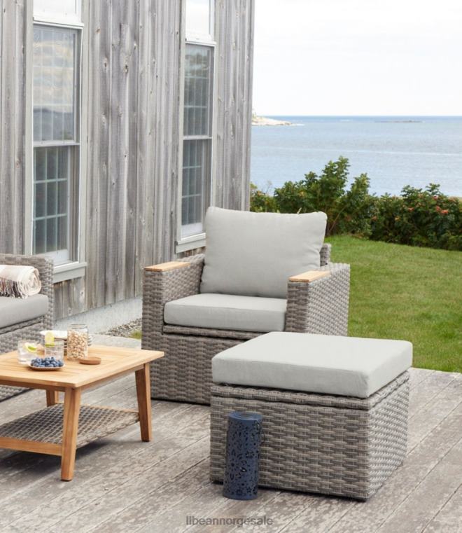 unisex flettet oppbevaring ottoman 24VDH2890 L.L.Bean bakgård og uteplass sand
