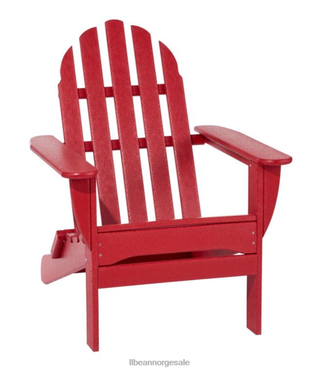 unisex klassisk adirondack stol for all slags vær 24VDH4395 L.L.Bean bakgård og uteplass klassisk rød