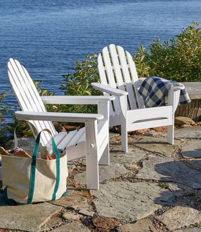 unisex klassisk adirondack stol for all slags vær 24VDH5556 L.L.Bean bakgård og uteplass grønn