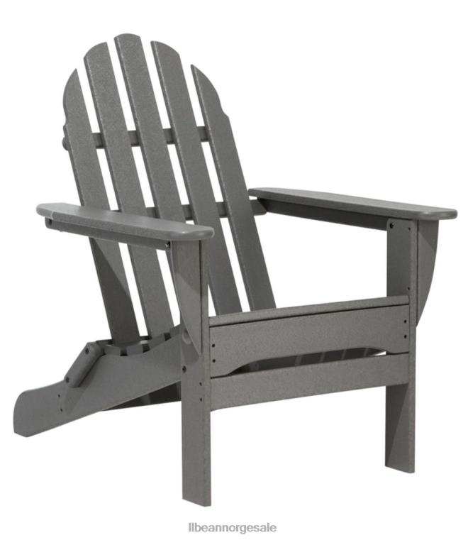 unisex klassisk adirondack stol for all slags vær 24VDH7265 L.L.Bean bakgård og uteplass skifergrå