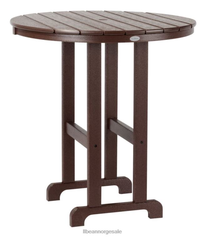 unisex allværs mothøyde bord 36'' rundt 24VDH4514 L.L.Bean bakgård og uteplass mahogni