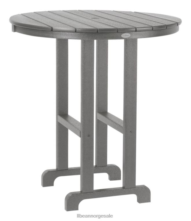 unisex allværs mothøyde bord 36'' rundt 24VDH5632 L.L.Bean bakgård og uteplass skifergrå