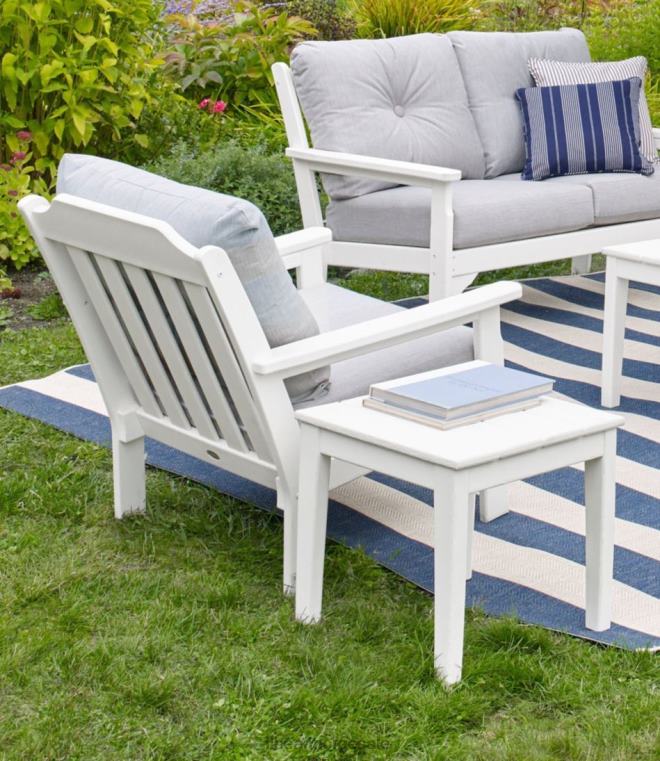unisex allværs terrassesidebord 24VDH2716 L.L.Bean hjem varer hvit