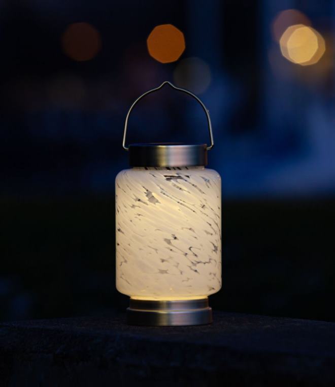 unisex båtfolk solar lanterne sylinder 24VDH2778 L.L.Bean bakgård og uteplass hvit