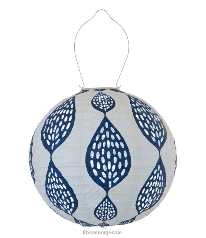 unisex indigo bladtrykk solar lanterne 24VDH2788 L.L.Bean bakgård og uteplass indigo/hvit