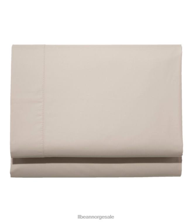 unisex 280-tråds percale laken i pima bomull montert 24VDH6265 L.L.Bean bedding sølv sand