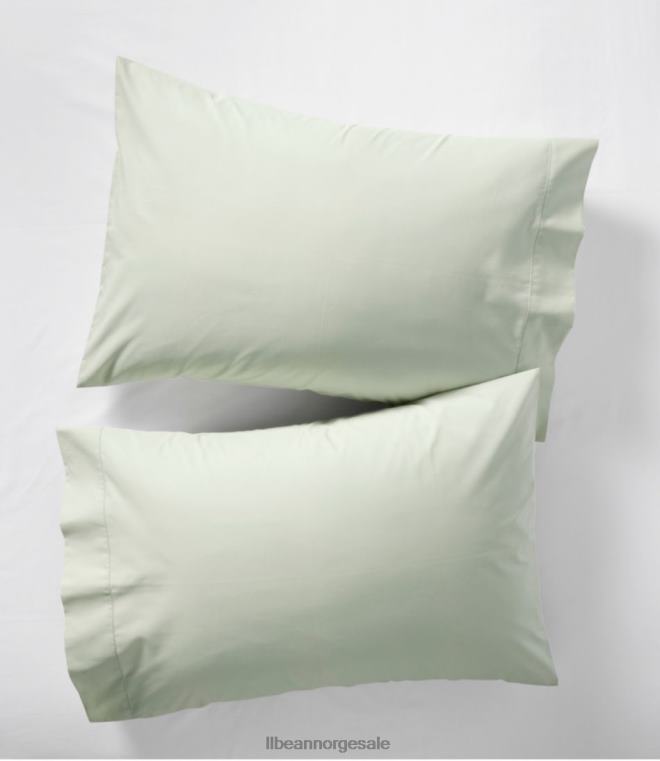unisex 280-tråds putetrekk i pima bomull percal sett med to 24VDH2462 L.L.Bean bedding pastell mynte