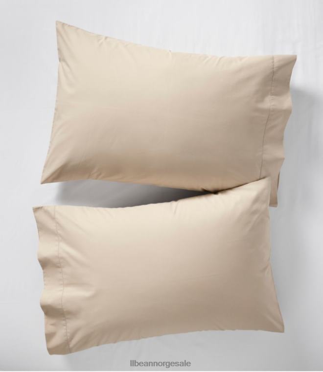 unisex 280-tråds putetrekk i pima bomull percal sett med to 24VDH6264 L.L.Bean bedding sølv sand