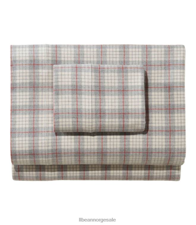 unisex Heritage chamois flanell ark samling pledd 24VDH4349 L.L.Bean bedding grå lyngpledd