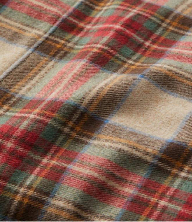 unisex Heritage chamois flanell ark samling pledd 24VDH6290 L.L.Bean bedding mellomgrå pledd