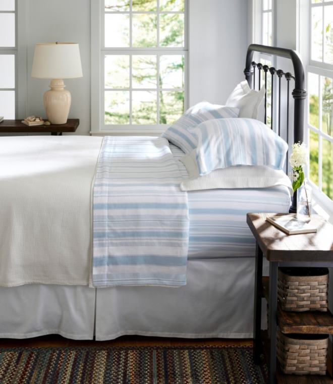 unisex plagg vasket sateng ark samling stripe 24VDH2759 L.L.Bean bedding havet blå