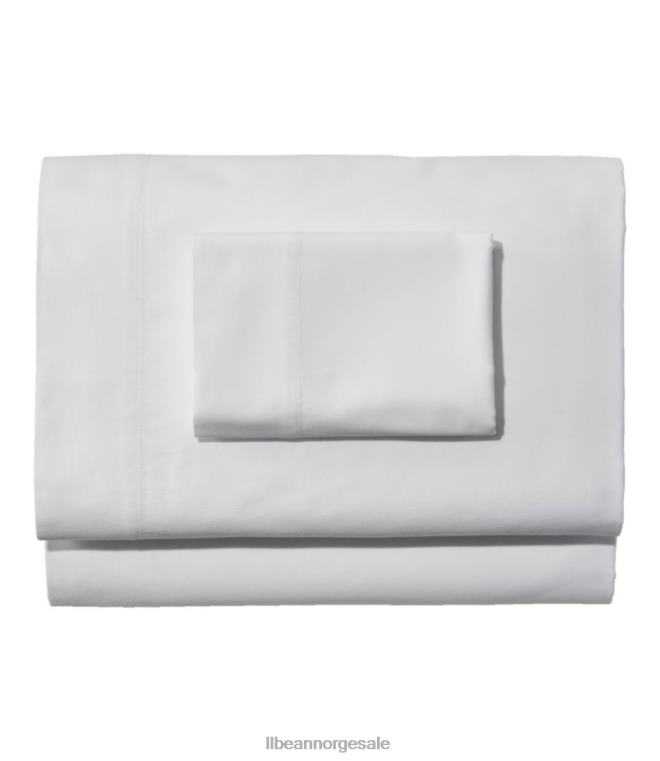 unisex plaggvasket satengarksamling 24VDH4472 L.L.Bean bedding hvit
