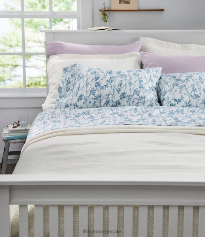 unisex plaggvasket satengarksamling 24VDH4472 L.L.Bean bedding hvit